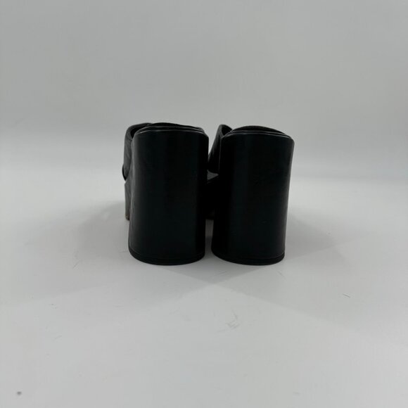 Dolce Vita Wonder Black Leather Platform Heeled Sandals Size 7.5 - Picture 9 of 11